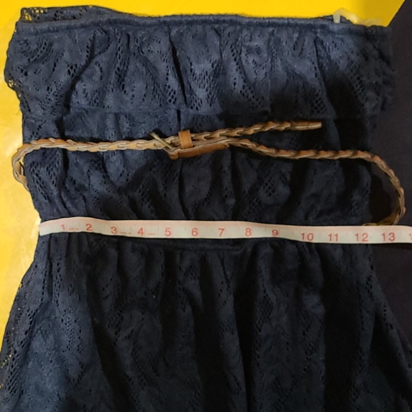 Navy Blue Hi-lo strapless dress - Picture 7 of 7